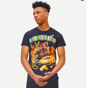 Reason Streetwear Black Gold Mens Tee Shirt